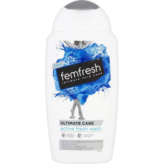 Femfresh Ultimate Care Active Fresh Wash Silver 250ml