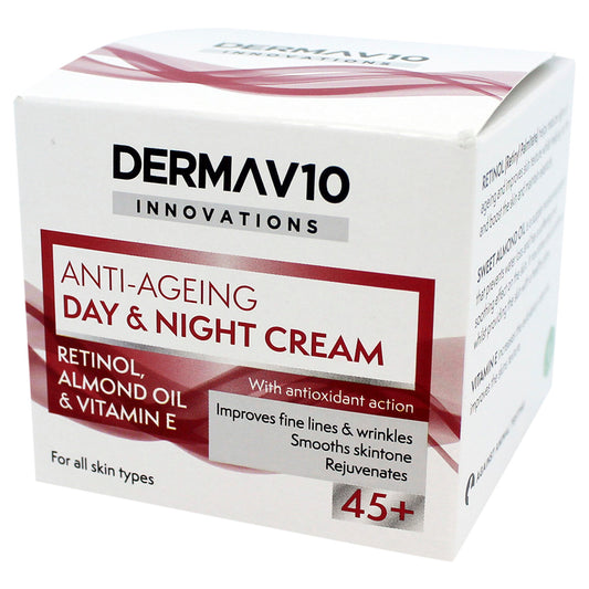 Derma V10 Innovations Anti-ageing Day & Night cream with Retinol 50ml