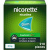 Nicorette Freshmint Gum 2mg 210 Pieces