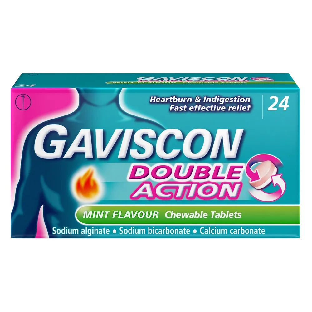 Gaviscon Double Action Tablets 24 Mint