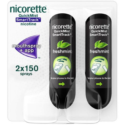 Nicorette Quickmist SmartTrack Mouth Spray Duo Pack 1mg CLEARANCE