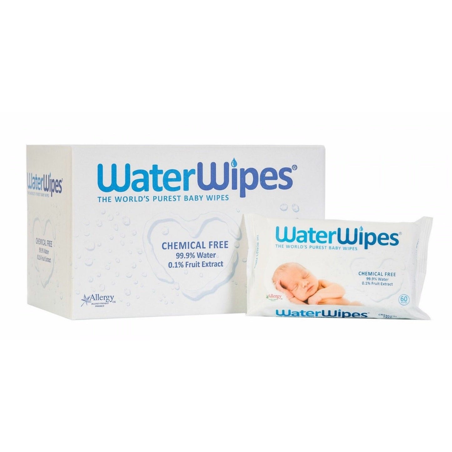 WaterWipes The World's Purest Cleaning Baby Newborn 720 Wipes Chemical Free
