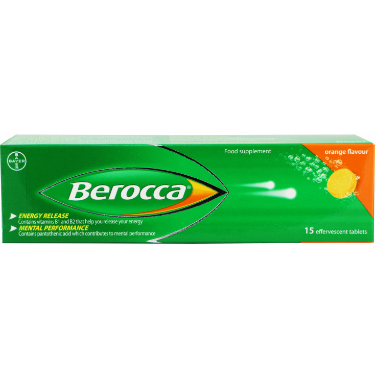 Berocca Orange Flavour Effervescent Tablets 15 Tablets