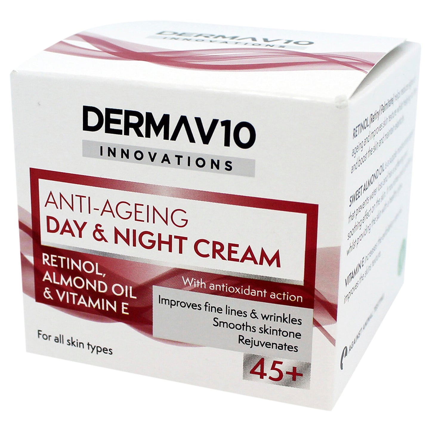Derma V10 Innovations Anti-ageing Day & Night cream with Retinol 50ml