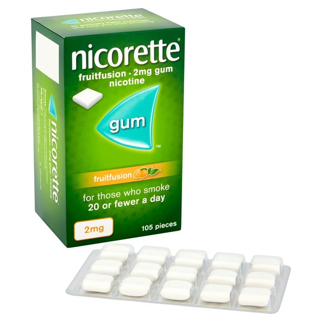 Nicorette Gum Fruit Fusion 2mg 105 pieces