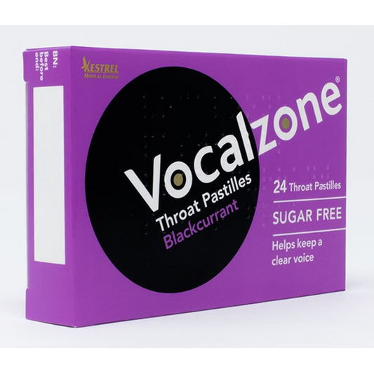 Vocalzone Throat Pastilles Blackcurrant - 24 Pastilles
