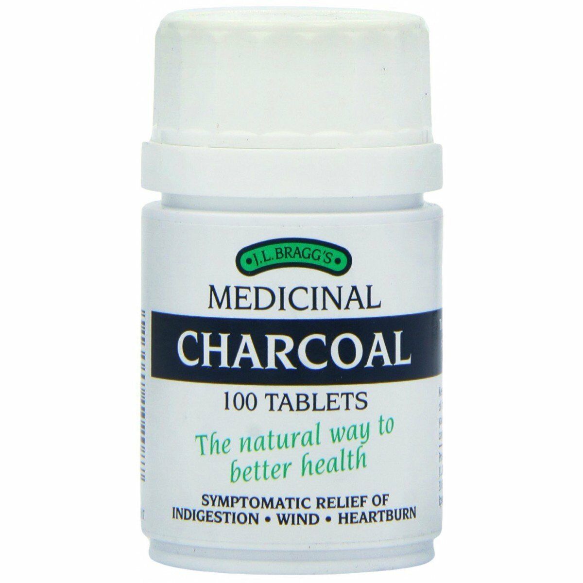 J.L. Bragg's Medicinal Charcoal 100 Tablets