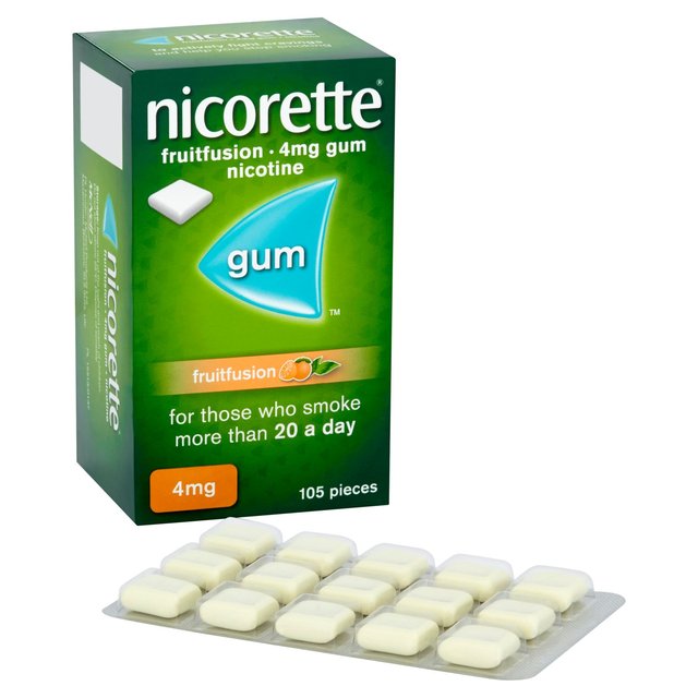 Nicorette Gum Fruit Fusion 4mg 105 Pieces