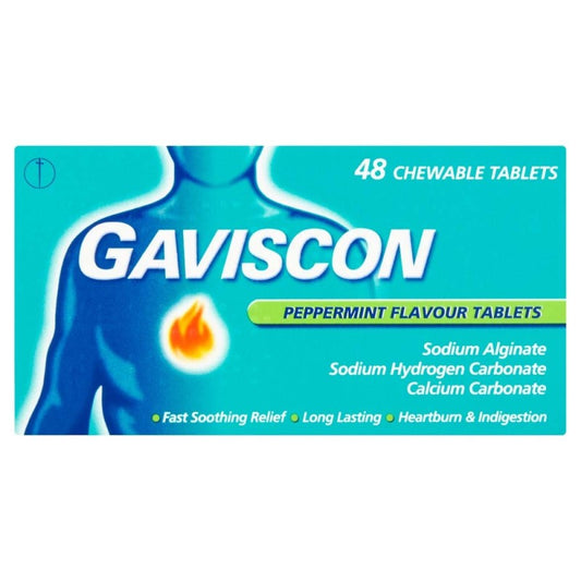 Gaviscon Tablets Peppermint 48 Tablets