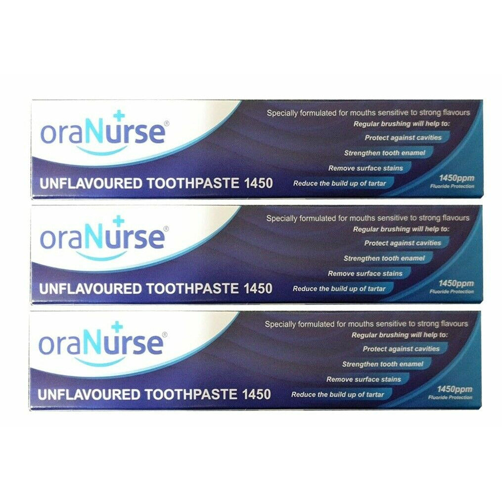 Oranurse Unflavoured Toothpaste 50ml Triple Pack