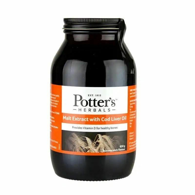Potters Malt Extract With Cod Liver Oil - Butterscotch Flavour 650g