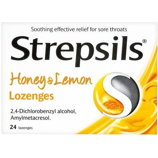 Strepsils Honey & Lemon 24 Lozenges (short date September 2023)