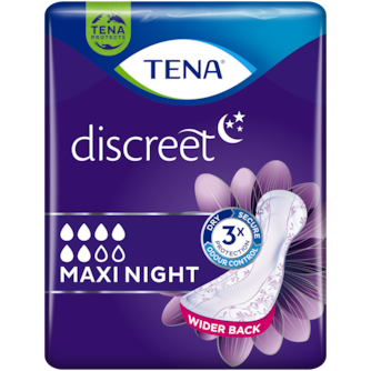 Tena Discreet Night Incontinence Pad Pack of 6 x 3 (18 pads in total)