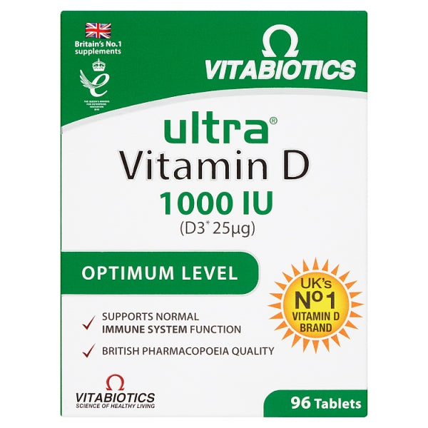 Vitabiotics Ultra Vitamin D3 1000IU Optimum Level  96 tablets